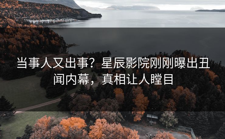 当事人又出事？星辰影院刚刚曝出丑闻内幕，真相让人瞠目