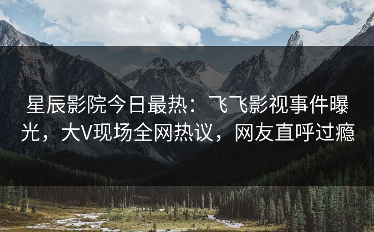 星辰影院今日最热：飞飞影视事件曝光，大V现场全网热议，网友直呼过瘾