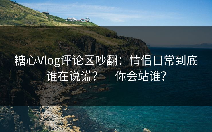 糖心Vlog评论区吵翻：情侣日常到底谁在说谎？｜你会站谁？